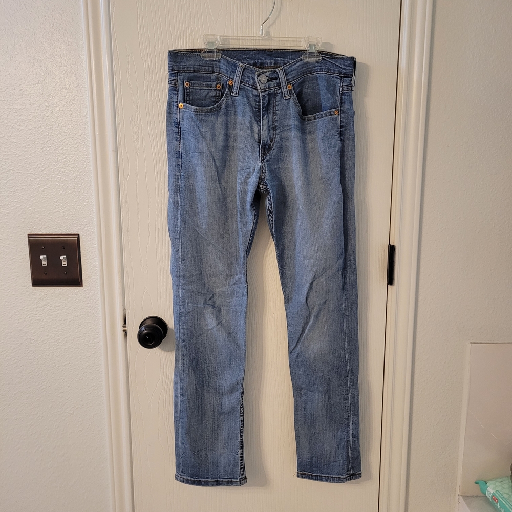 Men's Light Blue Straight Jeans